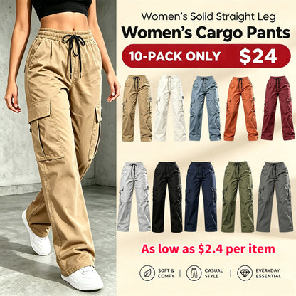 [LAST DAY SALE] Women’s Cargo Pants High Waist Loose Fit