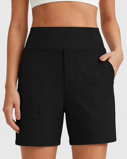 CLEARANCE SALE🔥Women's High-Waisted Athletic Bermuda Shorts with Pockets