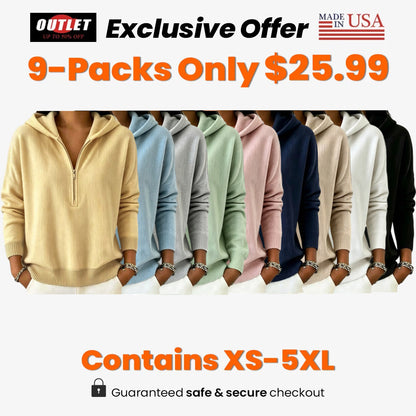 Women's Half Zip Hooded Sweatshirt