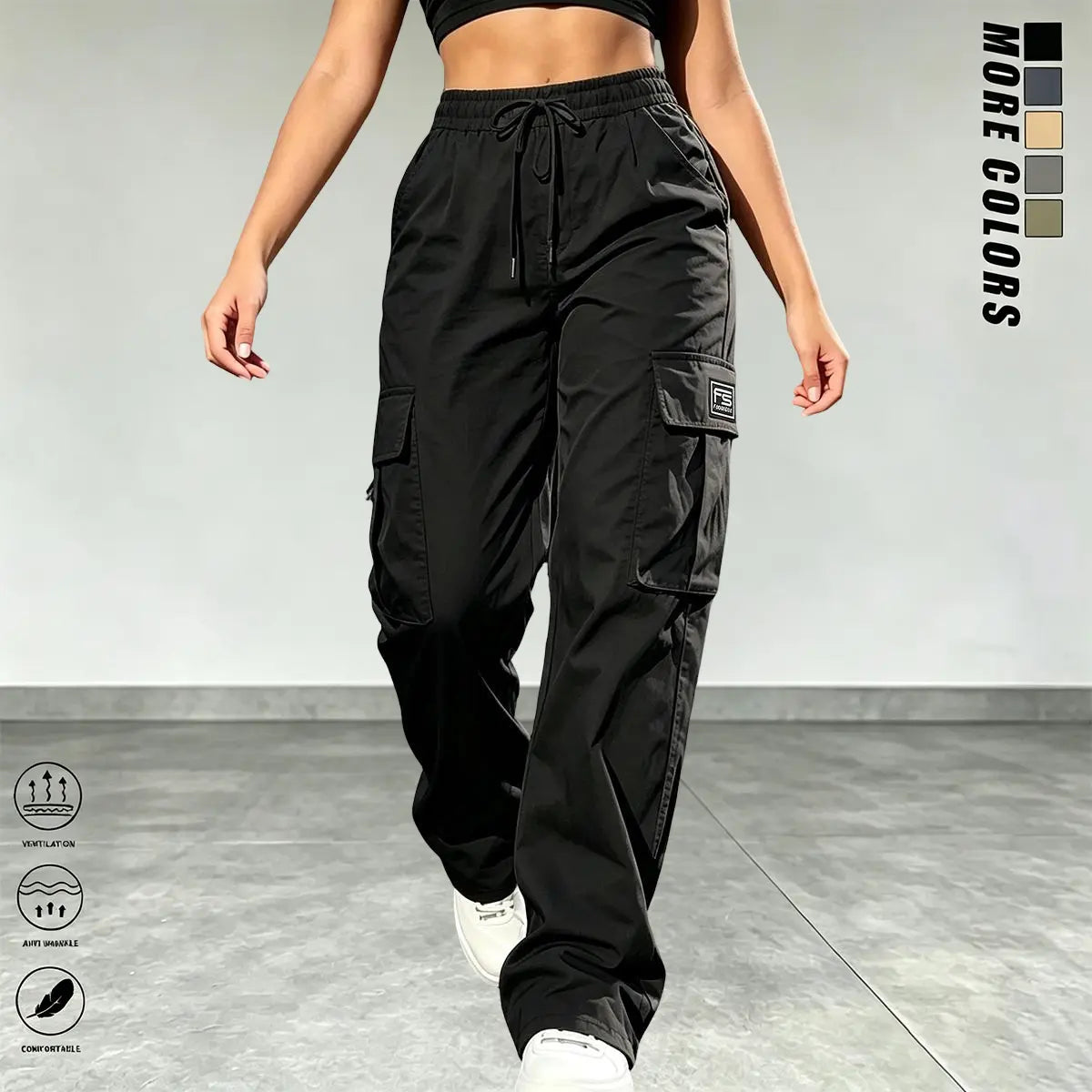 [LAST DAY SALE] Women’s Cargo Pants High Waist Loose Fit