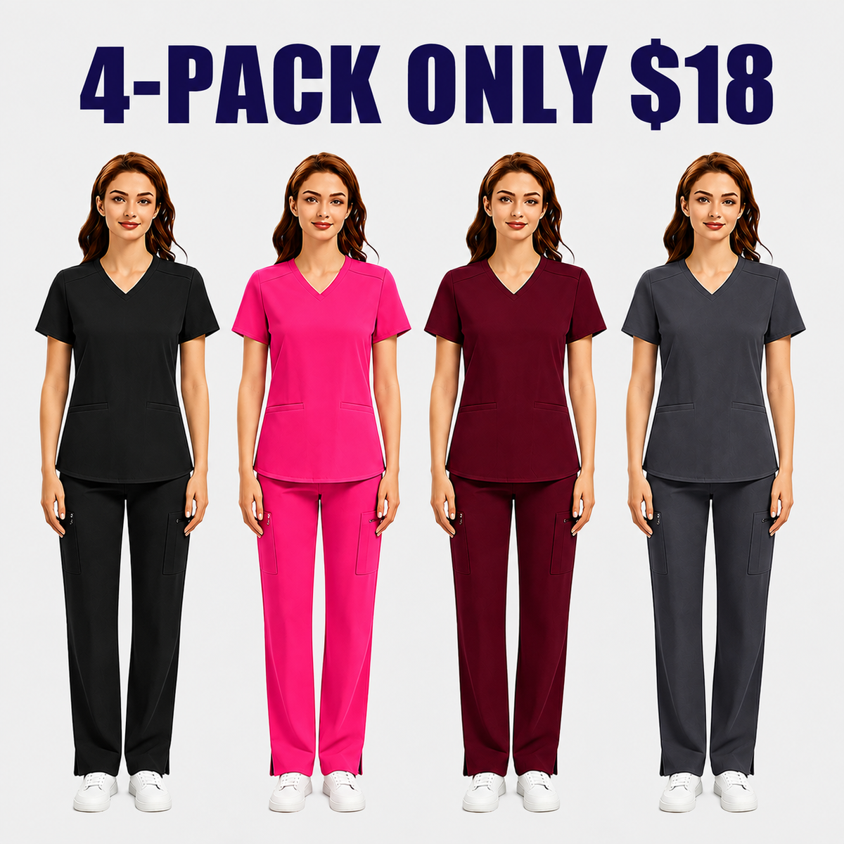 Women's Yoga Scrub 2-Piece Sets